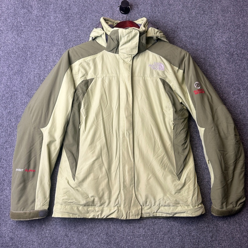 The North Face Summit Series Jacket Womens XS Green HyVent Alpha Primaloft AL4Z